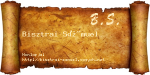 Bisztrai Sámuel névjegykártya